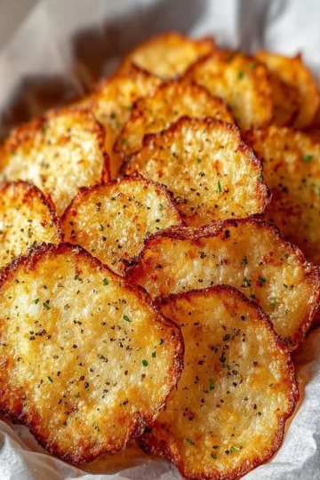 Bowl of crispy cottage cheese chips served with dip