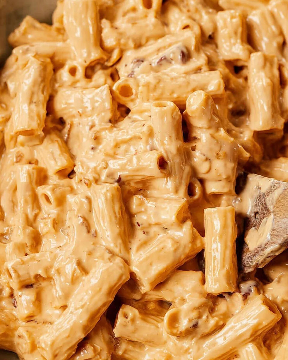 Delicious Garlic Parmesan Chicken Pasta served on a plate with herbs and cheese