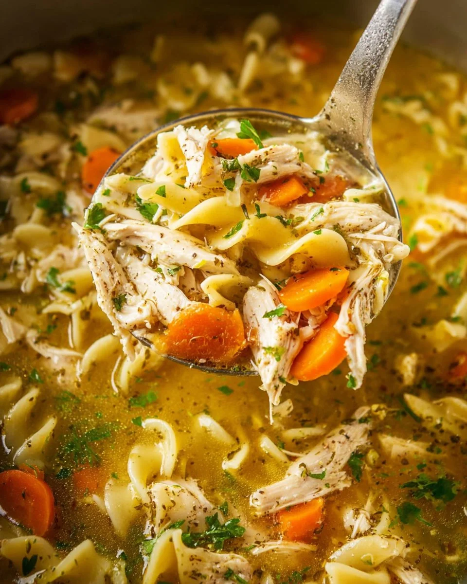 Easy Chicken Noodle Soup with Egg Noodles