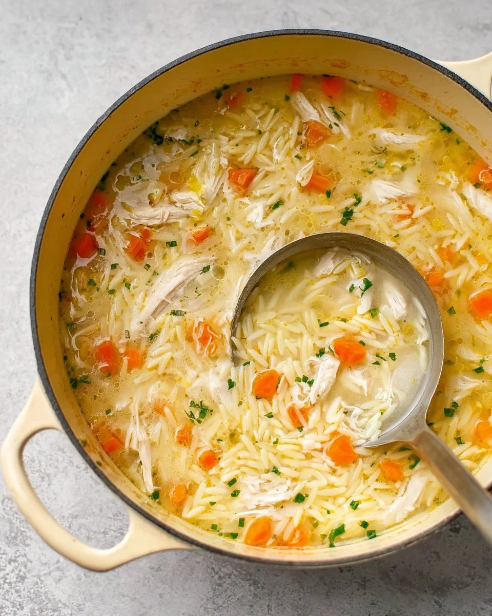 LEMON CHICKEN ORZO SOUP