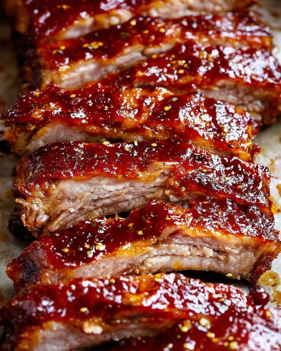 Sticky Oven Barbecue Ribs