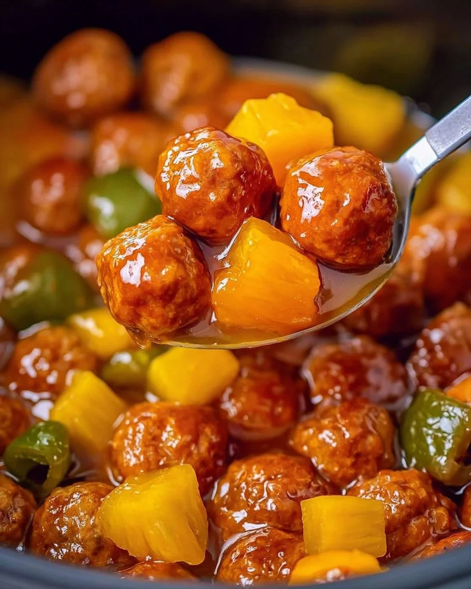 Crock Pot Sweet and Sour Meatballs