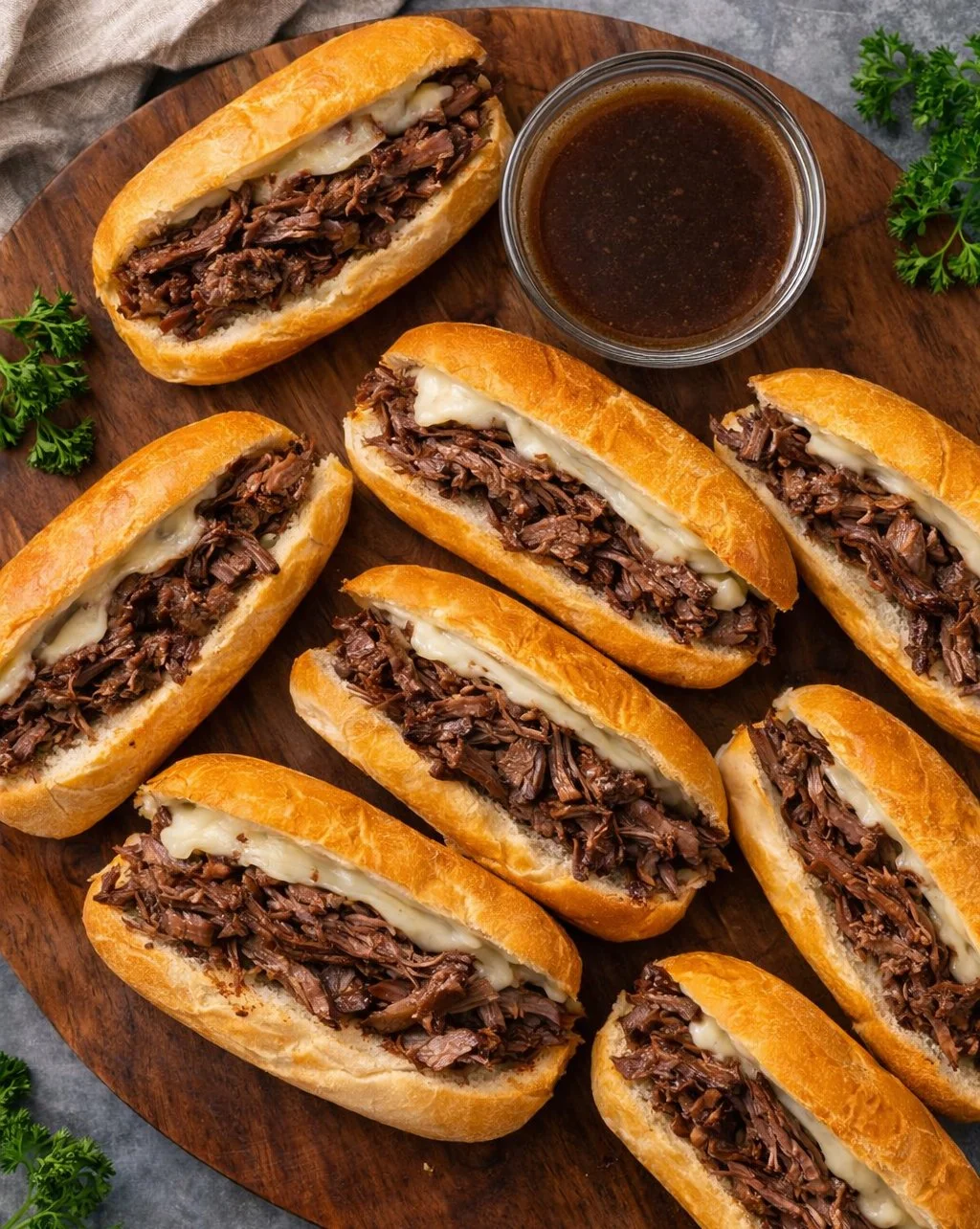 Crockpot French Dip Sandwich