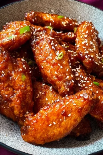 Delicious Honey Garlic Chicken Wings served on a plate