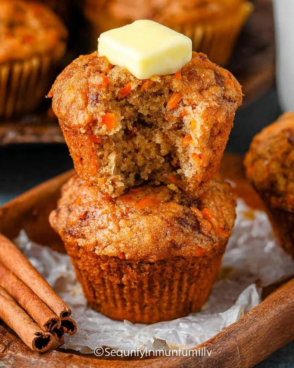 Soft & Moist Carrot Muffins